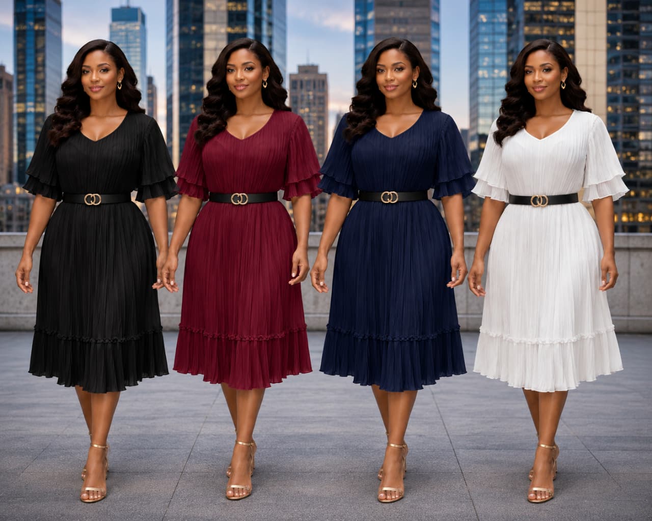 Slitted Flair Dress